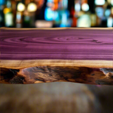 Live Edge Purpleheart Bar Top